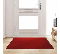 YunCangg Doormat Red and Black Rectangular 120 x 180 cm 100% Polyamide Dirt Trapper Mat for Indoor and Outdoor Use Non-Slip Easy to Clean with High Water Absorption Ideal for Entrance Front Door