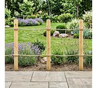 YunCangg Fence Posts Pack of 6 Green Impregnated 150 cm Solid Pine Wood for Garden Fence Privacy Fence and Chain Link Fence for Property Boundary and Outdoor Mounting