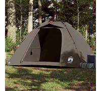 YunCangg Fishing Tent 4 Person Brown Made of 190T Polyester with PU Coating, Quick Release System, Waterproof, Windproof, Lightweight, with E-Connector for Camping, Outdoor, Hiking and Festival