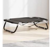 YunCangg Foldable Dog Bed Anthracite Oxford Fabric and Steel 70 x 46 x 18 cm, Sturdy Dog Bed for Indoor and Outdoor Use, Raised Sleeping Space with Robust Frame, Ideal as a Dog Bed, Dog Basket