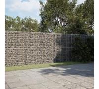 YunCangg Gabion with Galvanised Iron Lid, 1000 x 50 x 200 cm, Rust and Corrosion Resistant Stone Basket, with Spacer Hooks for Stability, Easy to Assemble for Garden, Patio, Outdoor