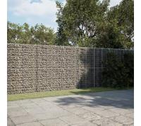 YunCangg Gabion with Lid, 600 x 100 x 200 cm, Galvanised Iron, Rustproof, High 1800 kg/m³, Versatile for Garden, Patio, Privacy Screen, Landscaping, Outdoor Decoration
