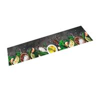 YunCangg Kitchen Rug Washable Spices 60 x 300 cm Velvet Non-Slip with Latex Backing, Easy to Clean, Dirt and Water Absorption, Ideal as a Doormat, Rug for Hallway, Balcony, Patio