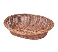 YunCangg Natural Willow Dog Basket, 69 cm, Robust Pet Bed with Non-Slip Base, Washable Cushion and Cushion, Ideal Sleeping Place for Small Dogs and Cats in the Living Room or Travelling