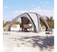YunCangg Party Tent Grey Waterproof 185T Polyester with PU Coating, 435 x 435 x 244 cm, Lightweight Foldable Outdoor Tent with 4 Entrances, Windproof, with Carry Bag for Camping, Festival, Family