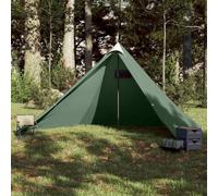 YunCangg Teepee Family Tent Green for 7 People, Waterproof Camping Tent with PU Coated Polyester, Compact and Lightweight, Ideal for Outdoor, Hiking, Festival and Holiday