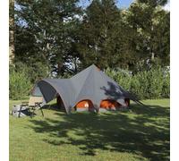 YunCangg Teepee Tent for 3 People Made of 185T Polyester Grey Orange 312 x 312 x 197 cm with Ventilation, Light Hook, Waterproof, Windproof, Ideal for Camping, Outdoor, Hiking, Festival and Family