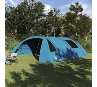 YunCangg Tunnel Tent 6 People Blue Grey 700 x 590 x 215 cm Waterproof Windproof 185T Polyester with PU Coating with Porch E-Port Light Hook Ideal Camping Outdoor Family Festival