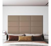 YunCangg Wall Headboards Fabric Cappuccino 60 x 30 cm 12 Pieces Wall Cladding Panel for Renovation Refurbishment Interior Wall Decoration with Structure and Sound Insulation for Living Room Kitchen