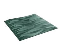 YunCangg Wall Panels, 12 Pieces, Stone Green, 50 x 50 cm, XPS Foam, 3D Structure, Wall Cladding, Interior Wall Decoration, Renovation, Refurbishment with Easy Assembly and Flexible Cut
