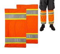 YUNCHONGuk Reflective Two Tone Mesh Leg Gaiters, Adjustable Leg Gaiters, High Visibility Work Leg Gaiters, yellow, One Size