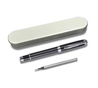 YUNCHUN 1PC Carbon Fiber Liquid Gel Ink Rollerball Pen, Luxury Medium Point Black Ink Pen with 1 Extra Refill, Fancy Cool Pens for Writing, Journaling, Refillable Executive Professional Pens for Work
