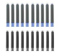 YUNCHUN 20PCS Fountain Pen Ink Refills, 2.6 mm Ink Cartridges Sets for Hongdian, Pen Ink Writing Supplies International Standard Ink Refills, Smooth Writing, Large Capacity and Easy Carry Black + Blue