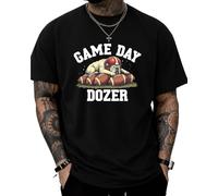 YUNDAI Mens Bulldog Football Graphic Tee Game Day Cotton Tee