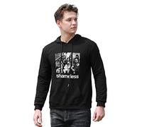 YUNDONG Men's Shameless Gallagher Family Cool Graphic Printed Hoodies Long Sleeve Pullover Loose Hoody Sweatershirt Black 3XL