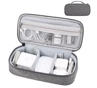 Yundoor Tech Organizer Travel Case, Electronics Carrying Pouch Bag for Cable, Charger & Cords (Dark Grey)