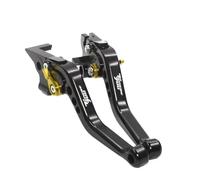 YUNDVLT Motorcycle Levers Motorcycle Adjustable Short Brake Clutch Levers Fit for Tenere700 TENERE 700 2019 2020 2021 2022 XTZ700 XT700Z Modified(Black Gold)