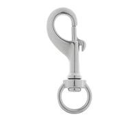 Yundxi 316 Stainless Steel Swivel Eye Lobster Clasp Bolt Snap Clip Hook Set for Keychains, Pet Leashes, Leather Craft Products (1pcs, 125mm)