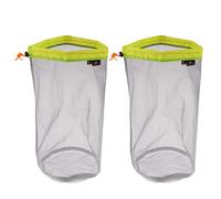 Yundxi Pack of 2pcs Ultralight Stuff Sacks Set Mesh Drawstring Storage Bags Set for Travelling Camping Hiking