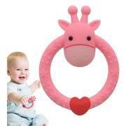 YUNFANG Deer Teether Toy - Silicone Teethers for Babies,Deer Antler Teether, Teether Toys for Girls, Deer Shaped Teething Toy, Ease Grabbing, Food Grade, Massage Gums