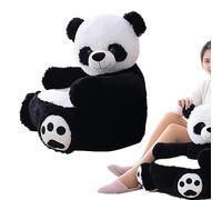 YUNFANG Kids Panda Stuffed Armchair | Panda Shape Sofa for Children | Plush Panda Sitting Support Seat, Toddler Animal Furniture Reading Sofa Chair for Boys and Girls Birthday Present