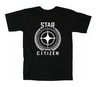 YUNFU Fan Tshirt Star Citizen Space MMO MMORPG Robert Space Industries Rsi Black L