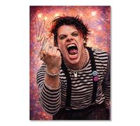 Yungblud Art Styled Signed Poster Print - Limited Edition Autograph Fan Gift, Collectible Memorabilia Wall Art Merchandise - Idols World Tour & Bludfest Tribute (A4 Unframed)