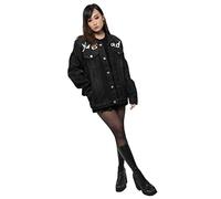 (XL, Black) Yungblud Be Fookin Happy Denim Jacket