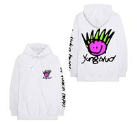 Yungblud Hoodie Be Happy Face Logo Official White Pullover Unisex L