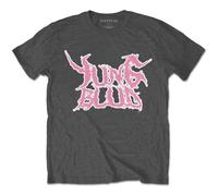 Yungblud Men's Deadhappy Back Print Cotton T-Shirt in Charcoal | Size: Medium Yungblud Charcoal M