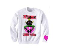 Yungblud Men's Tour Back & Sleeve Print Sweatshirt in White | Size: Large Yungblud White L