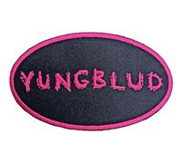 Yungblud Patch Oval Logo Official Black Embroidered woven iron on Accessory Size