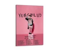 YUNGBLUD Print Album Cover Signed Limited Poster,Music Cover Posters,Pop Hip Hop Rap Singer Star Music Poster Aesthetic Canvas Wall Art for Girl And Boy Teens Dorm Decor 12x18inch(30x45cm) Frame-style