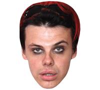 Yungblud (Red Hair) Celebrity Mask, Flat Card Face, Fancy Dress Mask