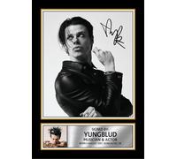 YUNGBLUD Signed Poster Print - Black & White Music Wall Art - Autograph Style Alternative Rock Poster - Collector Inspired Musician Artwork for Studio & Fan Gifts, A4 Poster + Black Frame