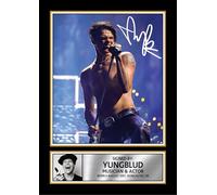 YUNGBLUD Signed Poster Print - Musician & Actor Autographed Style Wall Art - Framed Look Collectors Display - Music Fan Gift for Bedroom, Office, Studio & Home Decor, A3 Poster + Black Frame