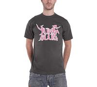 Yungblud T Shirt DEADHAPPY Pink Logo Official Mens Charcoal Grey M