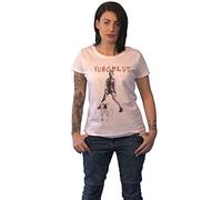 Yungblud T Shirt Strawberry Lipstick Logo Official Womens Skinny Fit White S
