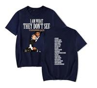 Yungeen Ace I Am What They Don't See Merch 2025 T-Shirt, Short Sleeve Tops Tee for Women Men,Blue,XL