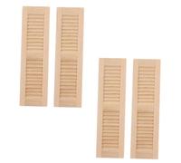 YUNGLOO 1/12 Miniature Blinds Realistic Doll House Furniture Living Room Kitchen Scene Display Shutters Window For Craft Project Doll House Accessories Wooden Blinds