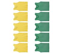 YUNGLOO 10PCS Soccers Practice Gear Elastic Vests Multiple Color Option Wash Resistant Fabric for Team Sports Wicking Football Gear