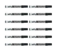 YUNGLOO 12Pcs Professional Permanent Markers Oil Based Inks 0.7mm Tip For Labeling On Paper Discs Industrial Office Use Oil Based Pen For Packaging And Storage