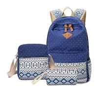 YUNGLOO 3PCS School Backpacks With Pencil Case Lightweights Bookbags For Girl Womens Lovely Bookbags Travel Schools Bag Gift Backpacks For Girl