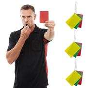 YUNGLOO 3set Professional Football Coaching Cards Soccer Referee Penalty Referee Accessories for Rule Enforcement Football Warning Green Red Yellow
