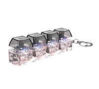 YUNGLOO 4-Key Mechanical Keycap Tester Keychain With LED Lighting For Stress Reduction And Relaxation Home Or Office Gift Keyboard Enthusiasts