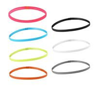 YUNGLOO 7Pcs Elastic Sweatbands Anti Slip Silicone Grip Sweat Absorbing Sports Headbands Breathable Thin Hairband For Men Women Anti Slip Silicone Headband Men Women Unisex Workout