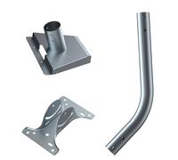 YUNGLOO Adjustable Long Wall Mounting Set Adjustable Roof Bracket Mount Elbow Pipe Adapter Accessories Easy Installation Metal Satellite Mount Adapter