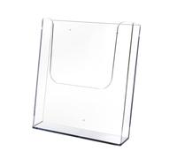 YUNGLOO Clear Acrylic Wall Mounted File Holder Space Saving Wall Hanging Document Organiser File Display Rack for School Wall File Holder