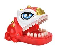 YUNGLOO Festive Red Lions Jaw Snapping Gag Gift Safe Soft Design Cultural Party Surprise Traditional Lions Dance Novelty Toy