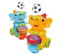 YUNGLOO Infant Toy Beating Drum Elephant Boys Girls Light Music Toy Preschool Early Educational Great Kid Present Electric Elephant With Music Light Electronic Moving